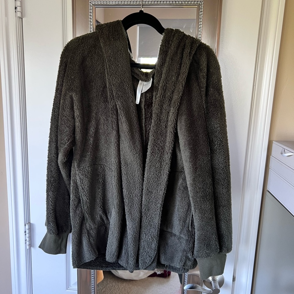 Forgotten Grace Fuzzy Hooded Cardigan